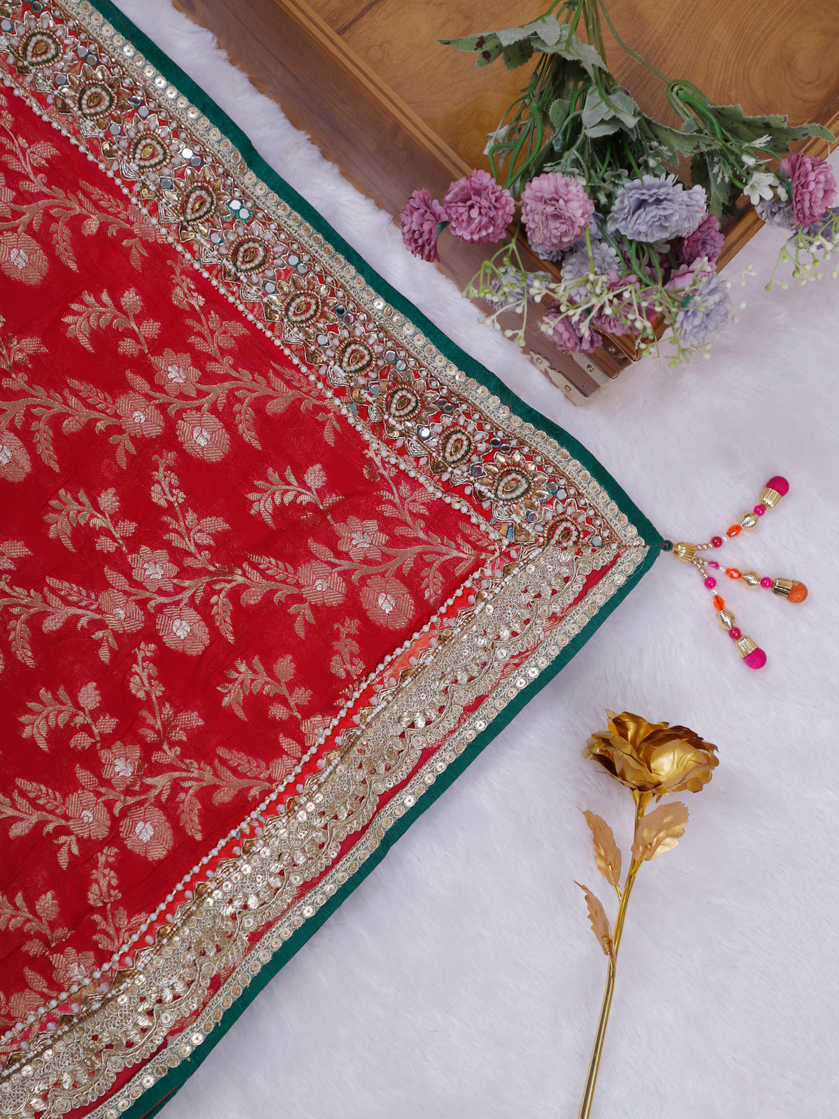 MyFashion KLS-2650 Rani Noor-e-Zareen Pashmina Saree