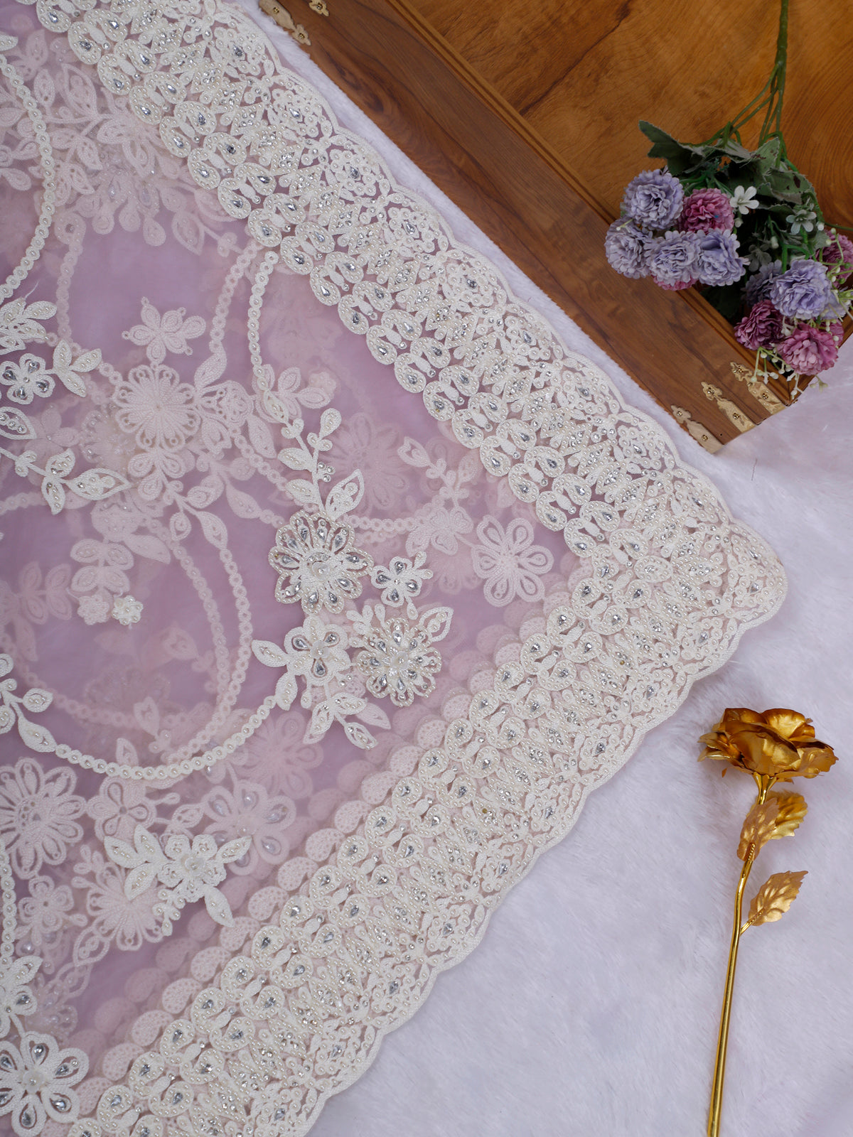 MyFashion KLS-2654 Lavender Zareen Diamond Luxe Saree