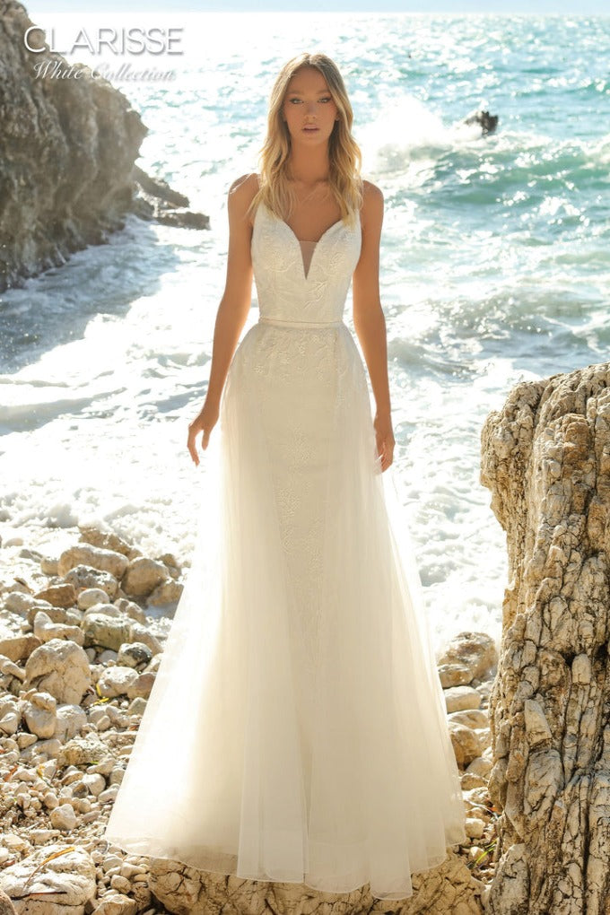 Clarisse -600217 Lace Applique A-Line Bridal Dress