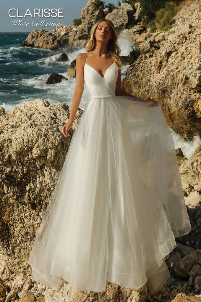 Clarisse -600218 Plunging V-Neck Bridal Gown