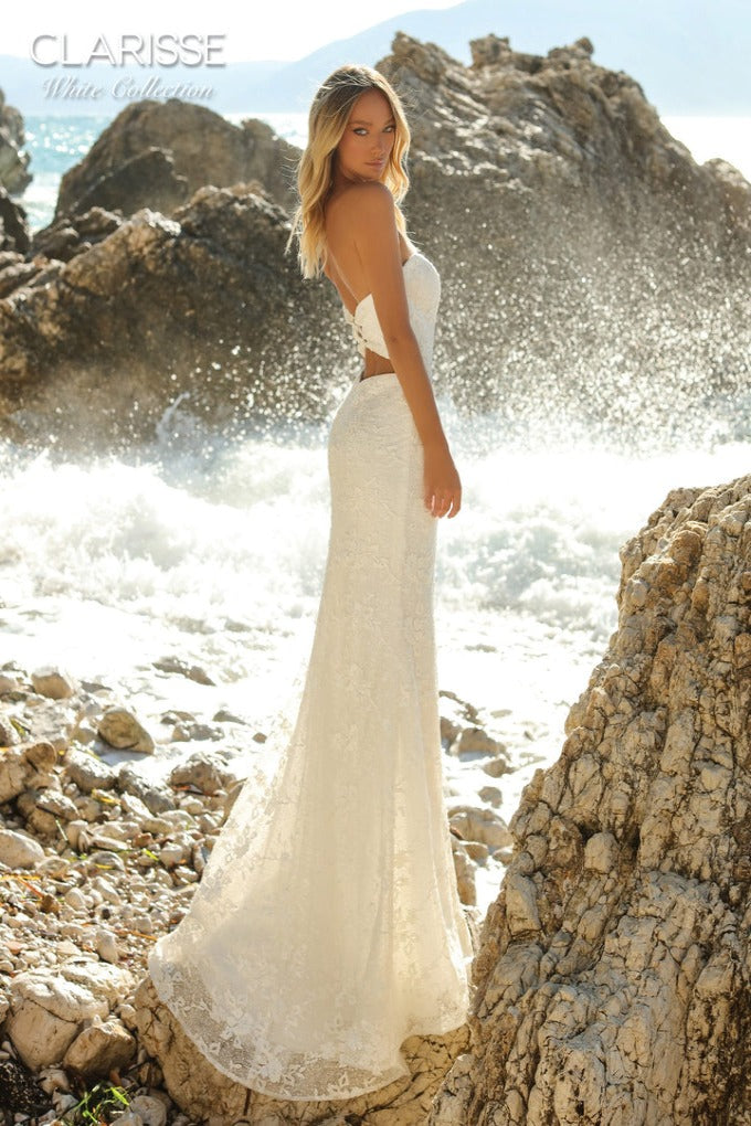 Clarisse -600254 Strapless Sheath Bridal Dress