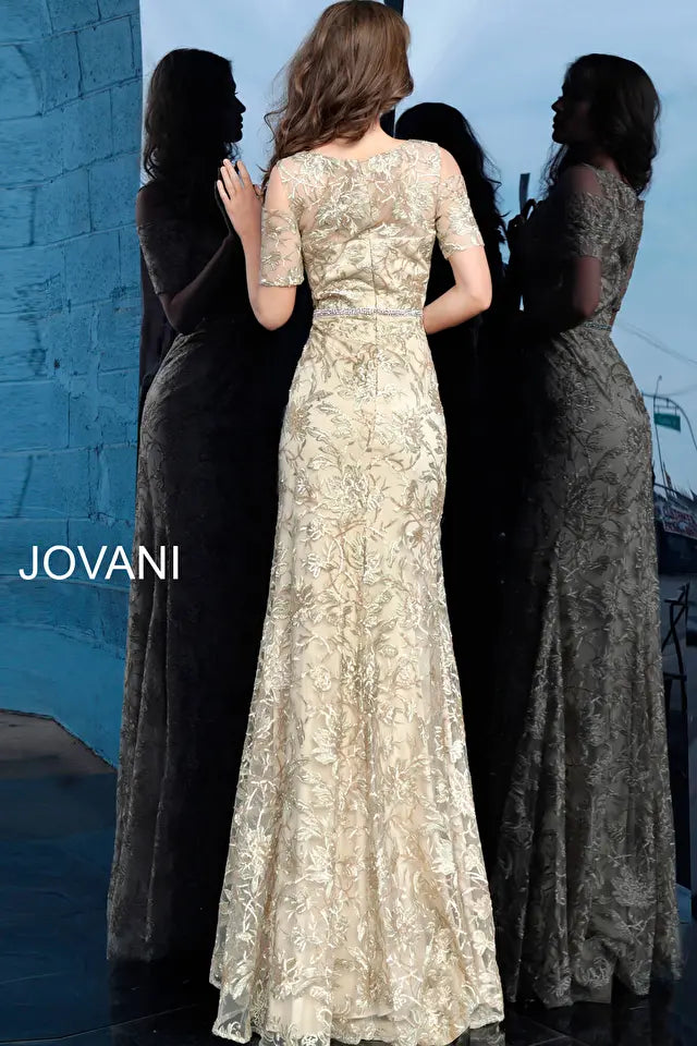 Jovani -63649 Fitting Embellished Evening Sheath Dress