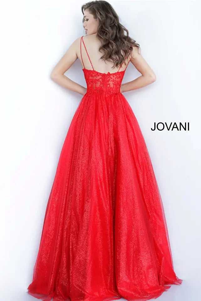 Jovani -JVN67051 Embroidered Bodice A-Line Prom Gown