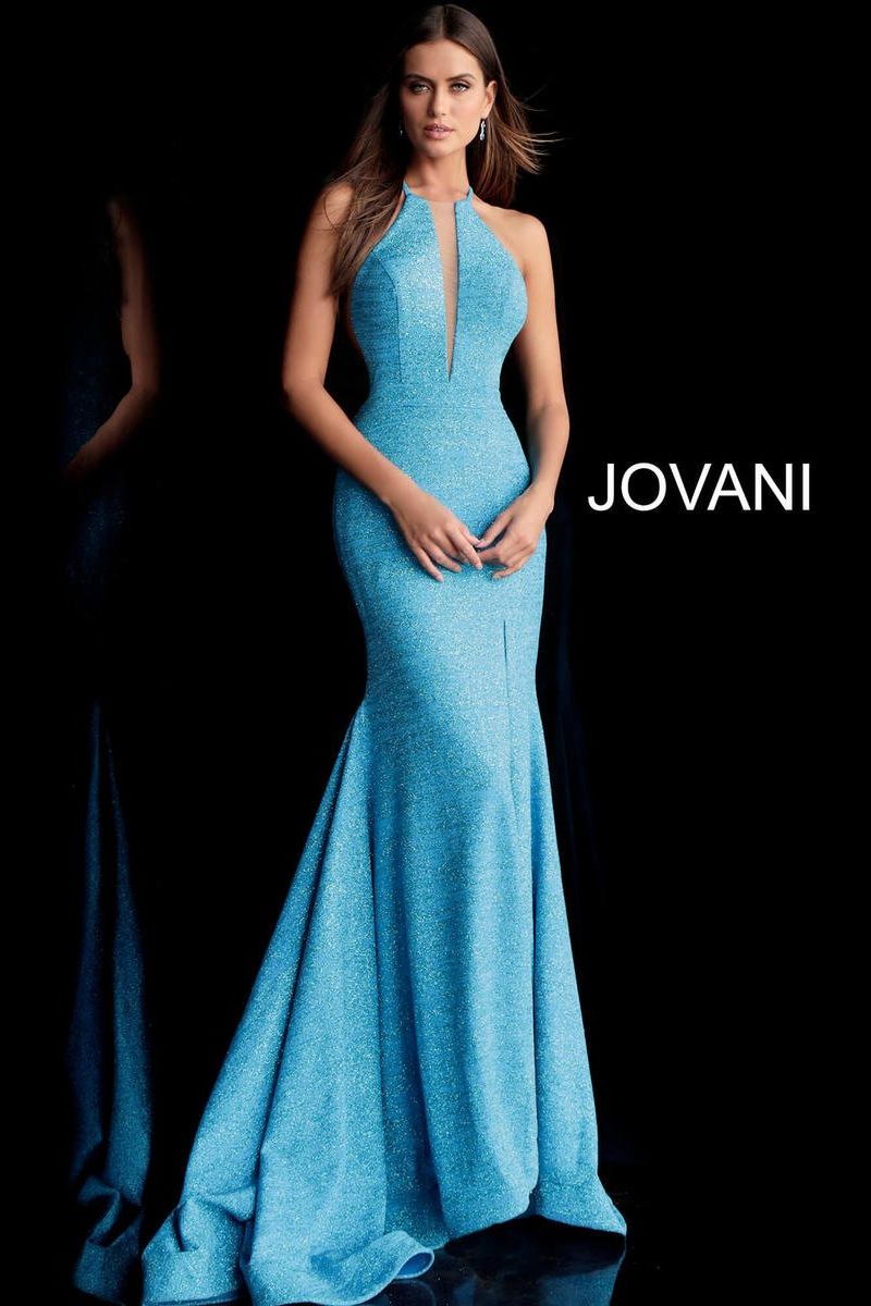 Jovani -67563 Halter Neck Prom Sheath Dress