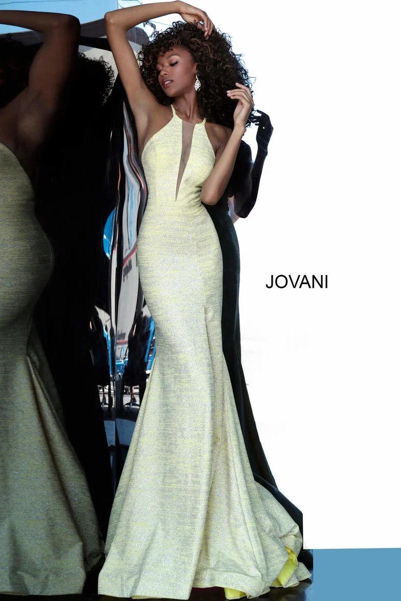 Jovani -67563 Halter Neck Prom Sheath Dress