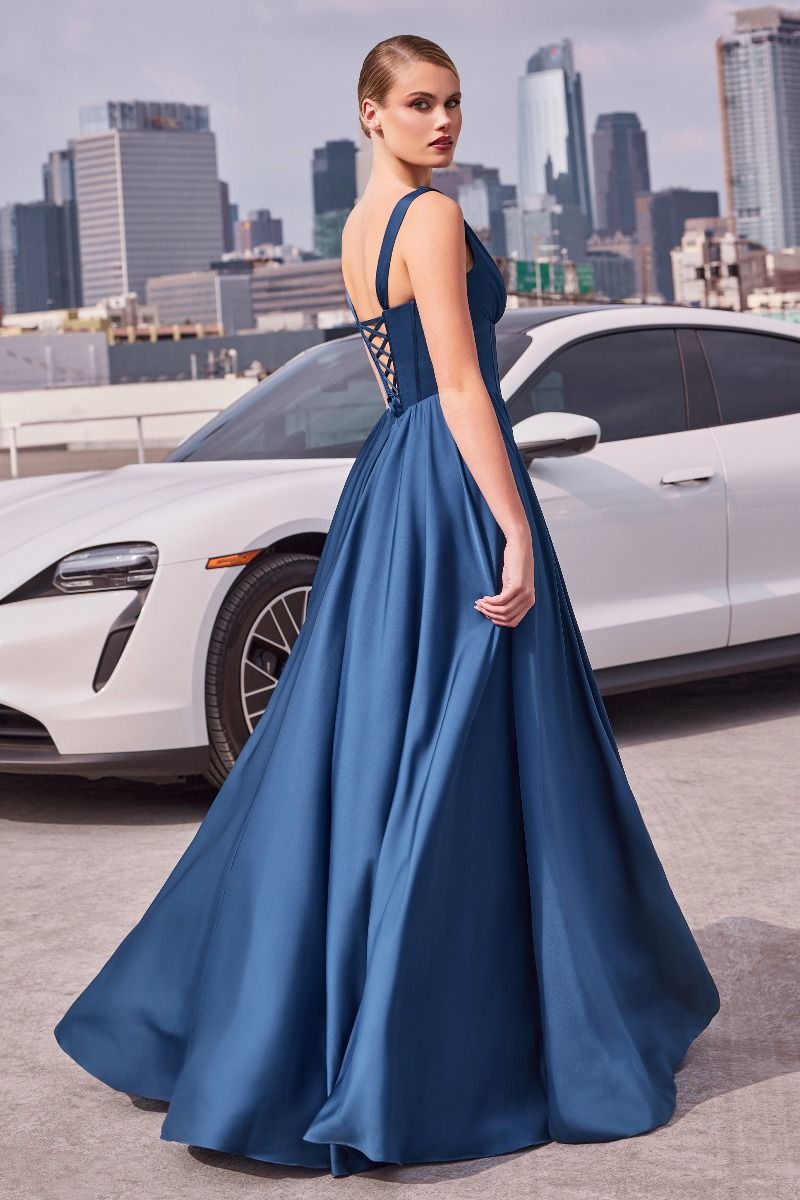 Cinderella Divine -7447 Soft satin V-neckline Gown