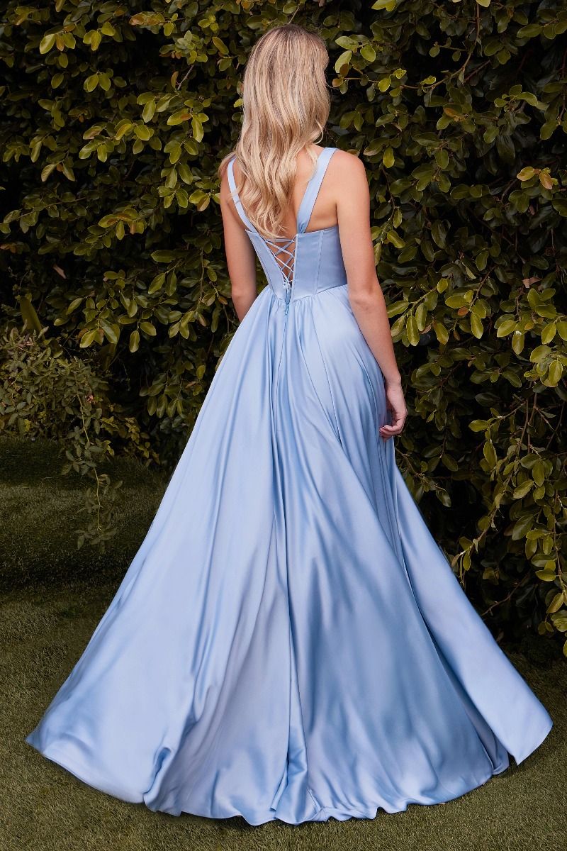 Cinderella Divine -7447 Soft satin V-neckline Gown