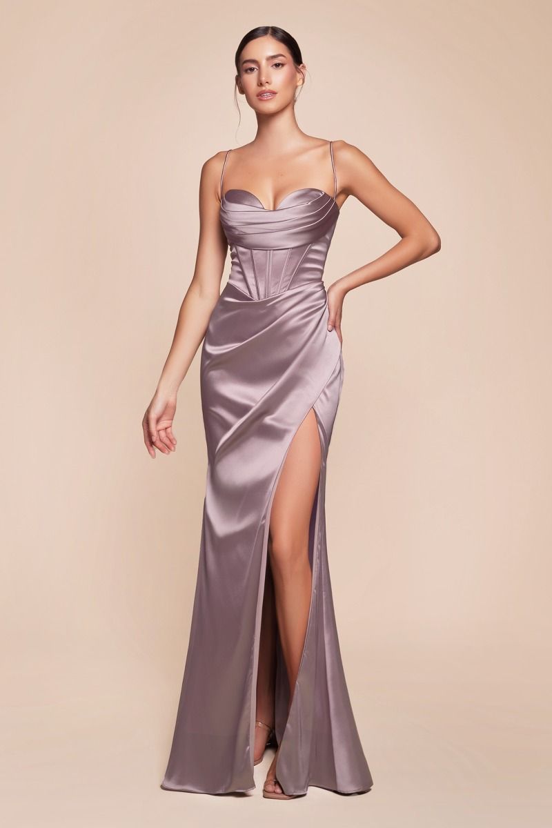 Corset Cowl Satin Gown 01 By Cinderella Divine -7483