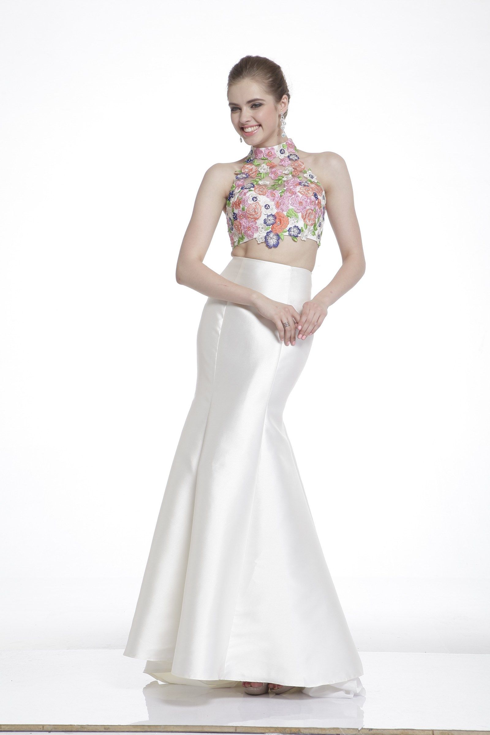 Cinderella Divine -7634 Floral Mermaid Evening Gown