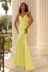 Clarisse -810541 Jeresy V-Neck Sequined Sheath Gown