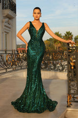 Clarisse -810584 Lace V-Neck Mermaid Prom Dress