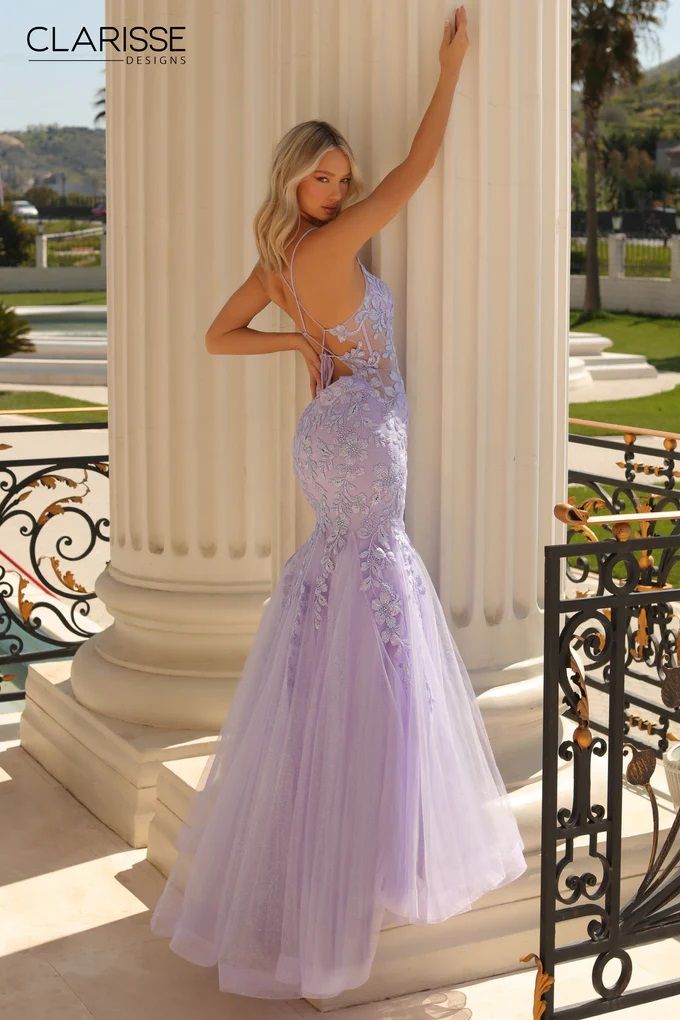 Clarisse -810856 Sleeveless Embroidered Mermaid Prom Gown
