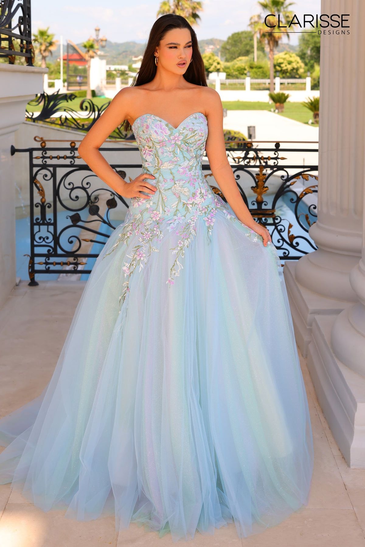 Clarisse -810971 Strapless Embroidered Sweetheart Prom Gown