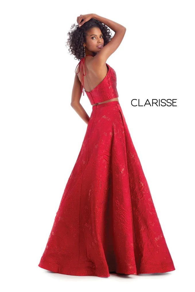 Clarisse -8229 Two-Piece Halter Neck A-line Dress
