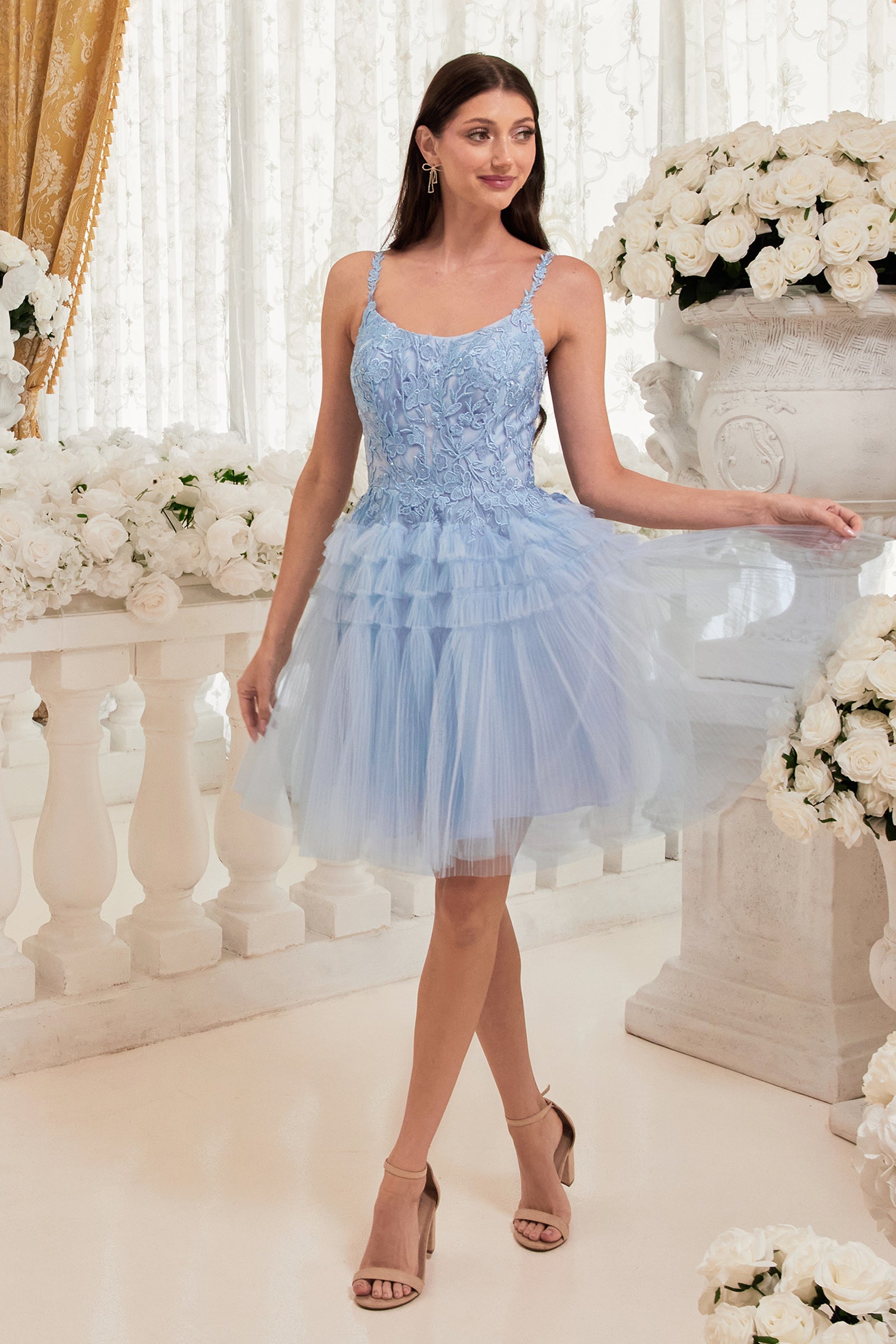 Pleated A-Line Dress By Cinderella Divine -9310