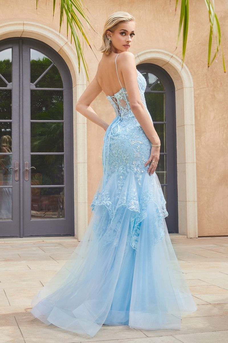 Cinderella Divine –9316 Corset Embroidered Mermaid Dress