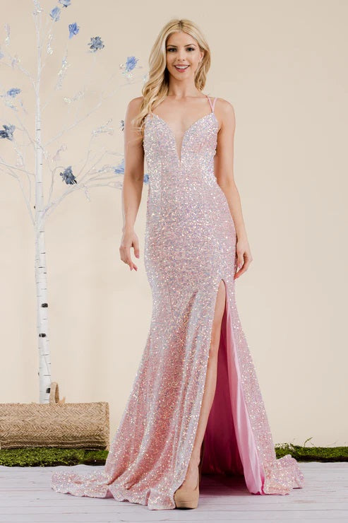 Prima Dress -SA502312 Sweetheart Neck Sequin Prom Dress