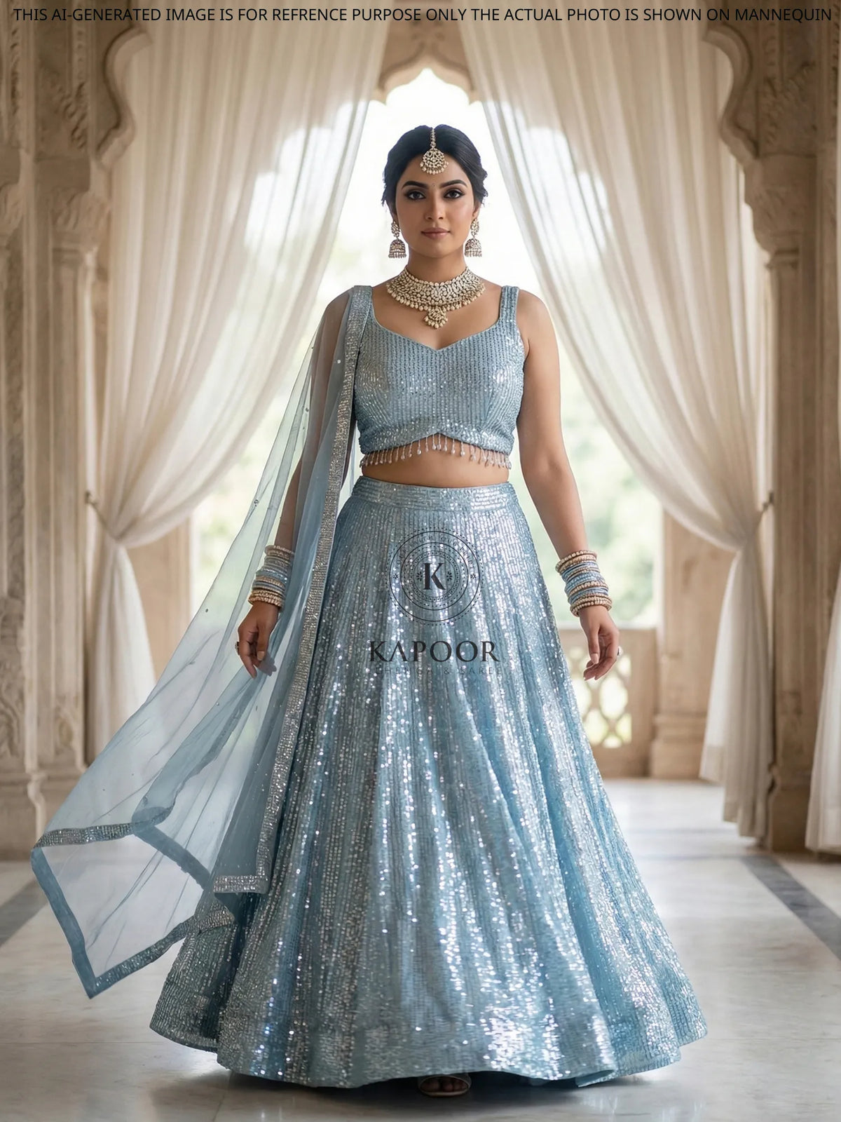 MyFashion KLS-2474 Sky Blue Dreamflare Festive Lehenga