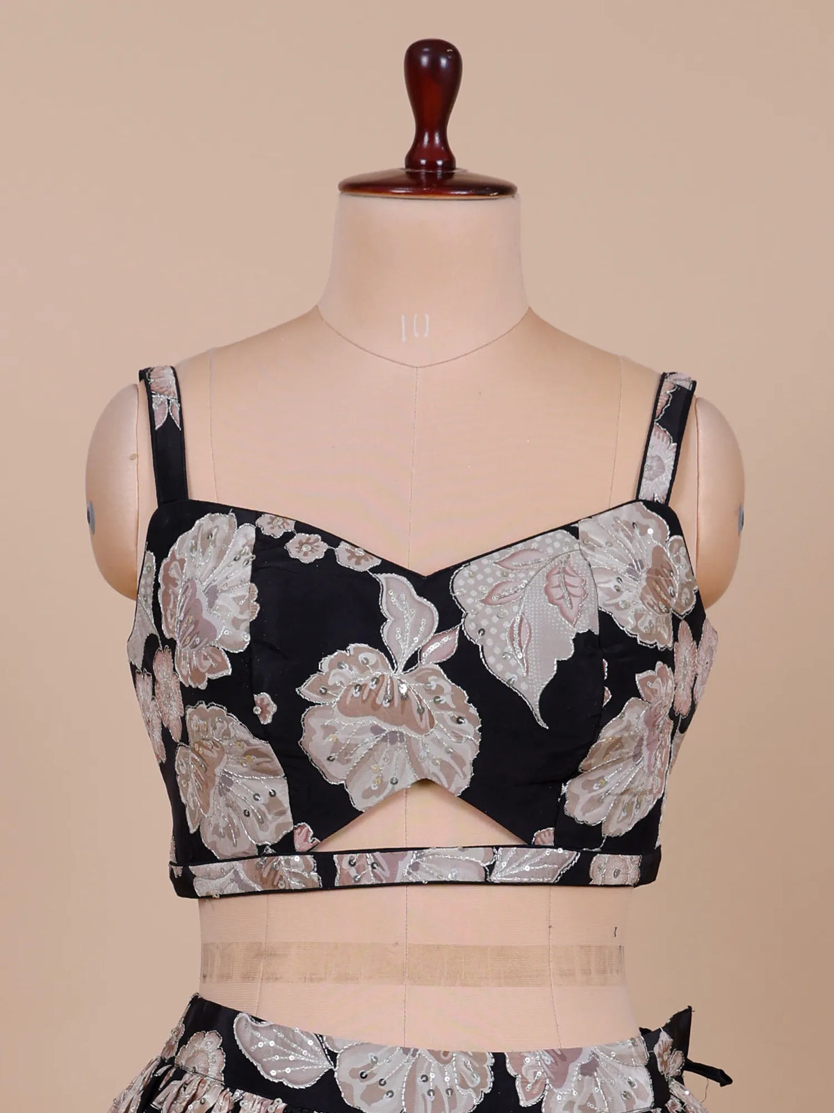 MyFashion KLS-2788 Exclusive Black Floral Crepe Silk Lehenga With Designer Work