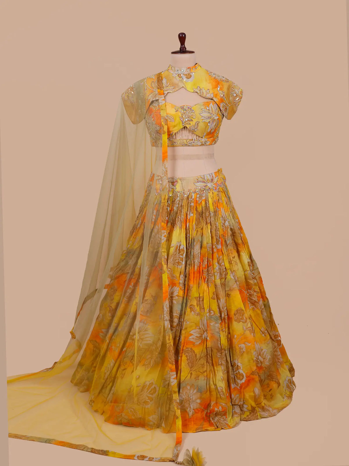 MyFashion KLS-2778 Multi Color Crepe Silk Lehenga With Diamond Work