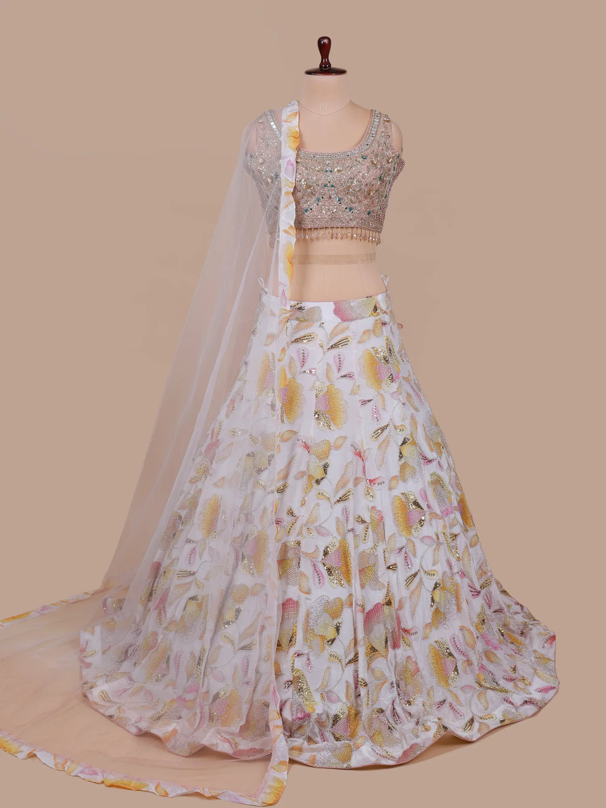 MyFashion KLS-2799 Floral Organza Lehenga Choli With Sequins Design