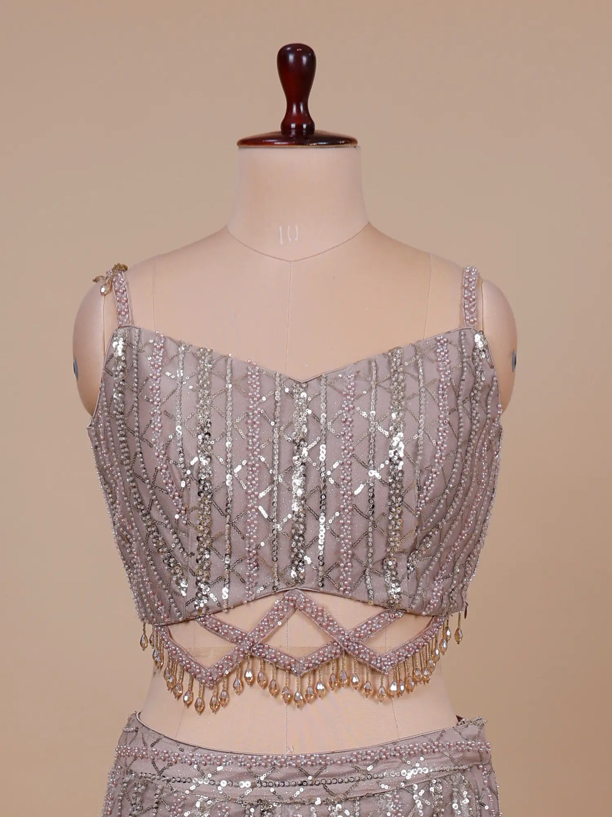 MyFashion -KLS-2811 Onion Pink Fish Cut Lehenga with Beads Work for Wedding Wear