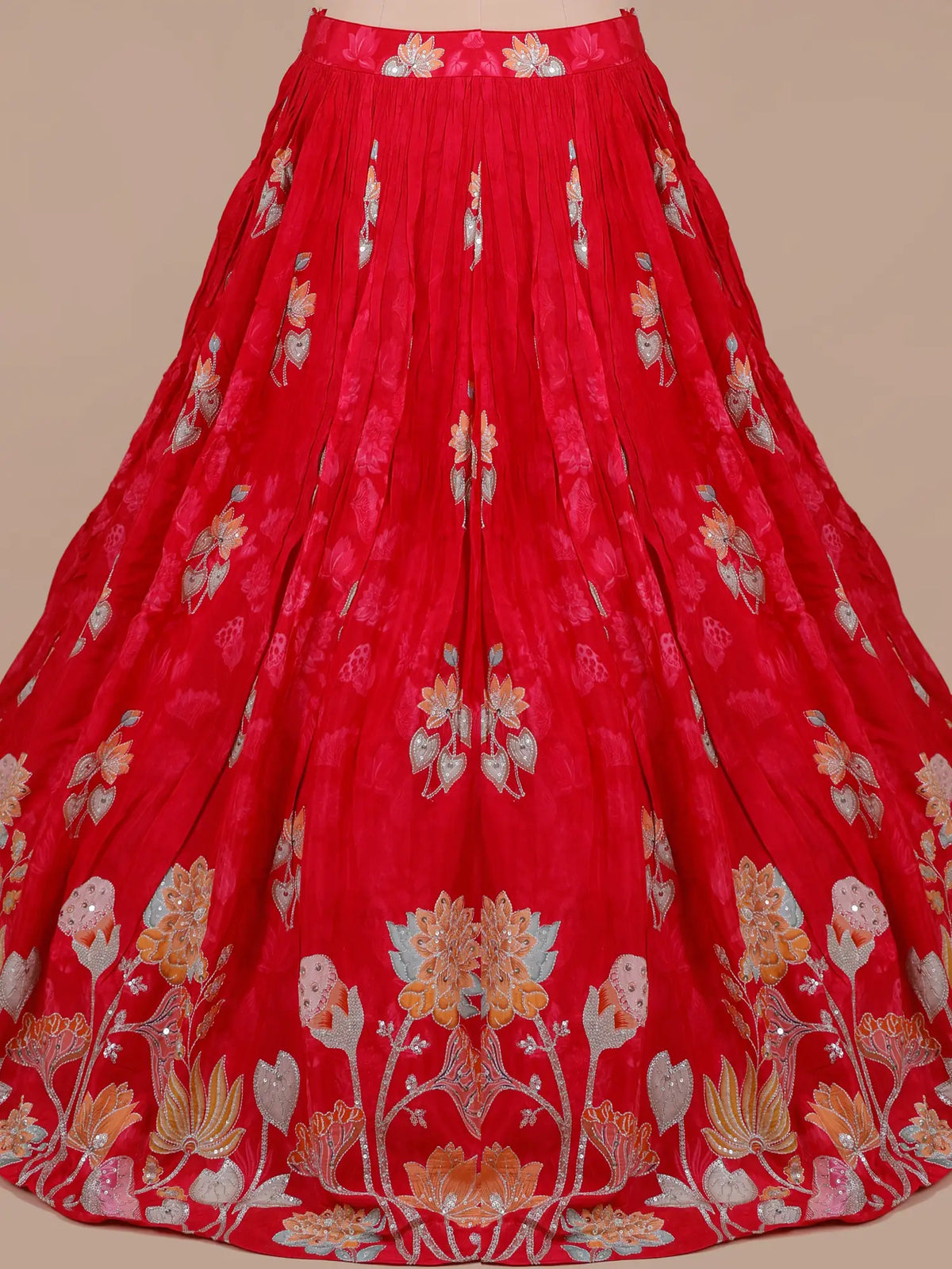 MyFashion KLS-2777 Rani Color Party Wear Crepe Silk Lehenga