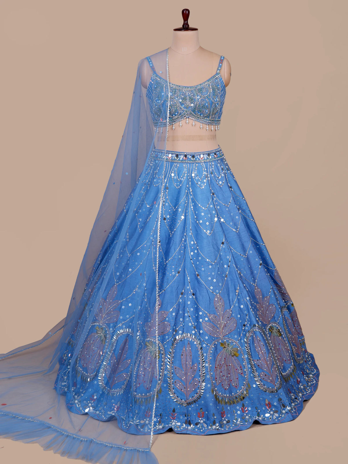 MyFashion KLS-2720 Blue Designer Raw Silk Premium Lehenga Collection