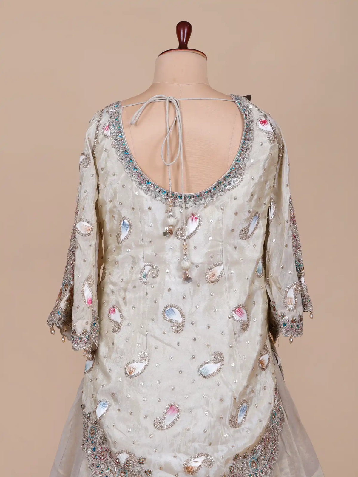 MyFashion -KLS-2828 Traditional Indian Off White Peplum Lehenga With Luxury Work