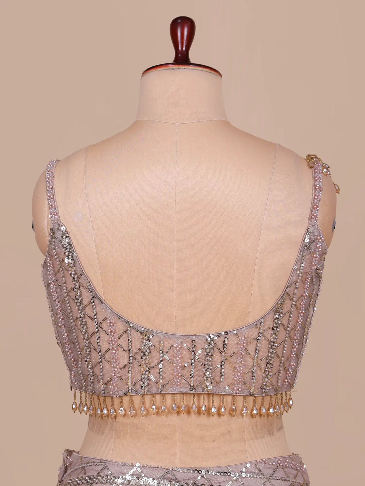 MyFashion -KLS-2811 Onion Pink Fish Cut Lehenga with Beads Work for Wedding Wear