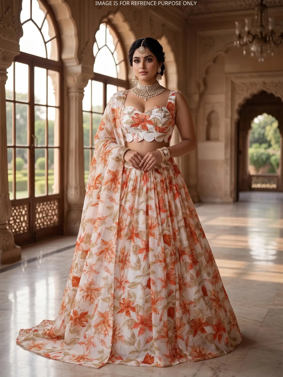 MyFashion KLS-2776 Multi Color Crepe Silk Lehenga With Diamond Work