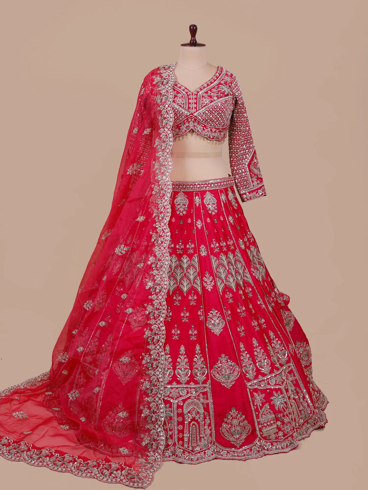 MyFashion KLS-2803 Wedding Wear Rani Silk Lehenga Online With Beads Work
