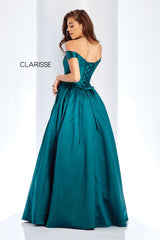 Clarisse -3442 Off The Shoulder Mikado Evening Dress