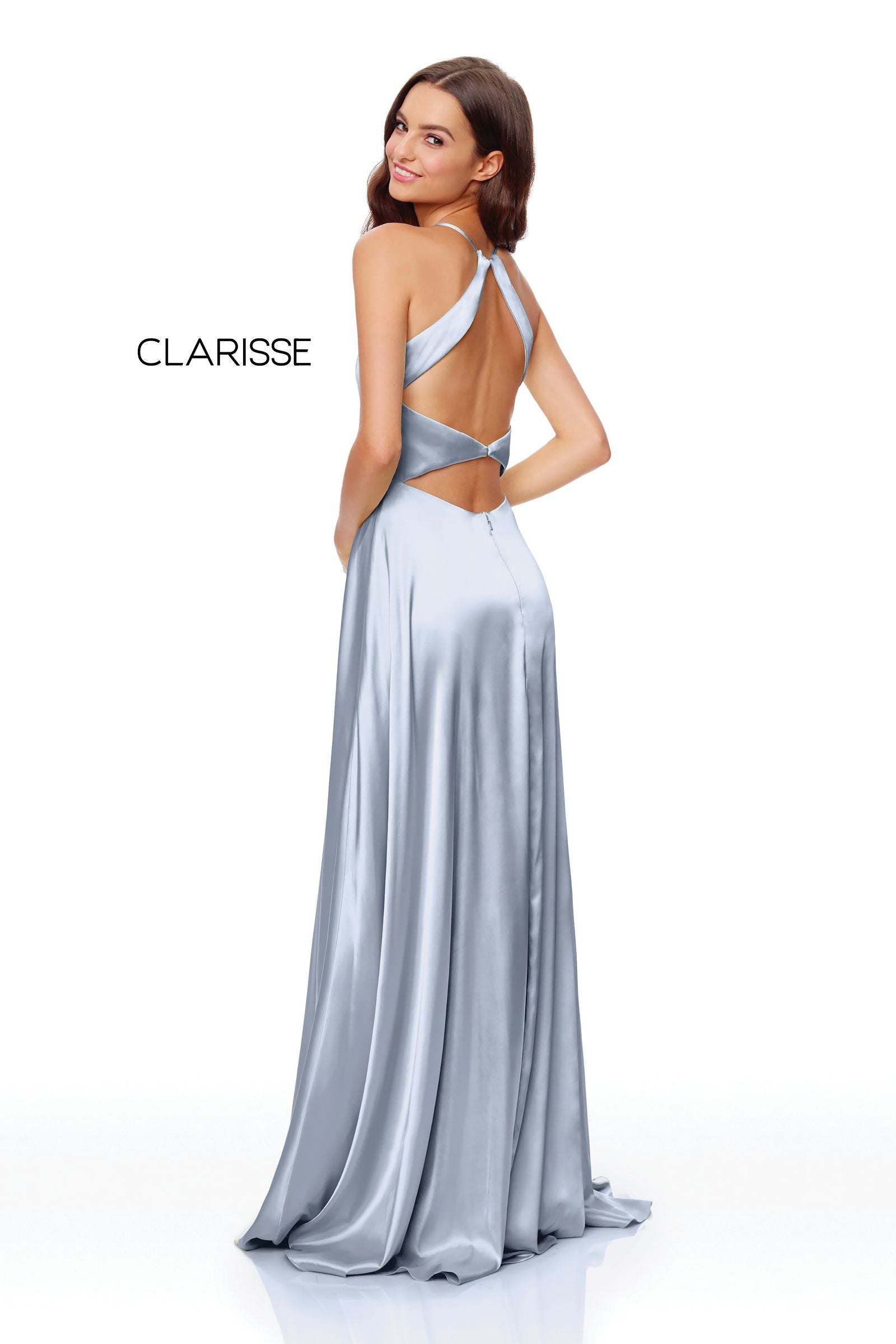 Clarisse -3712 A-Line Silky Charmeuse Prom Dress