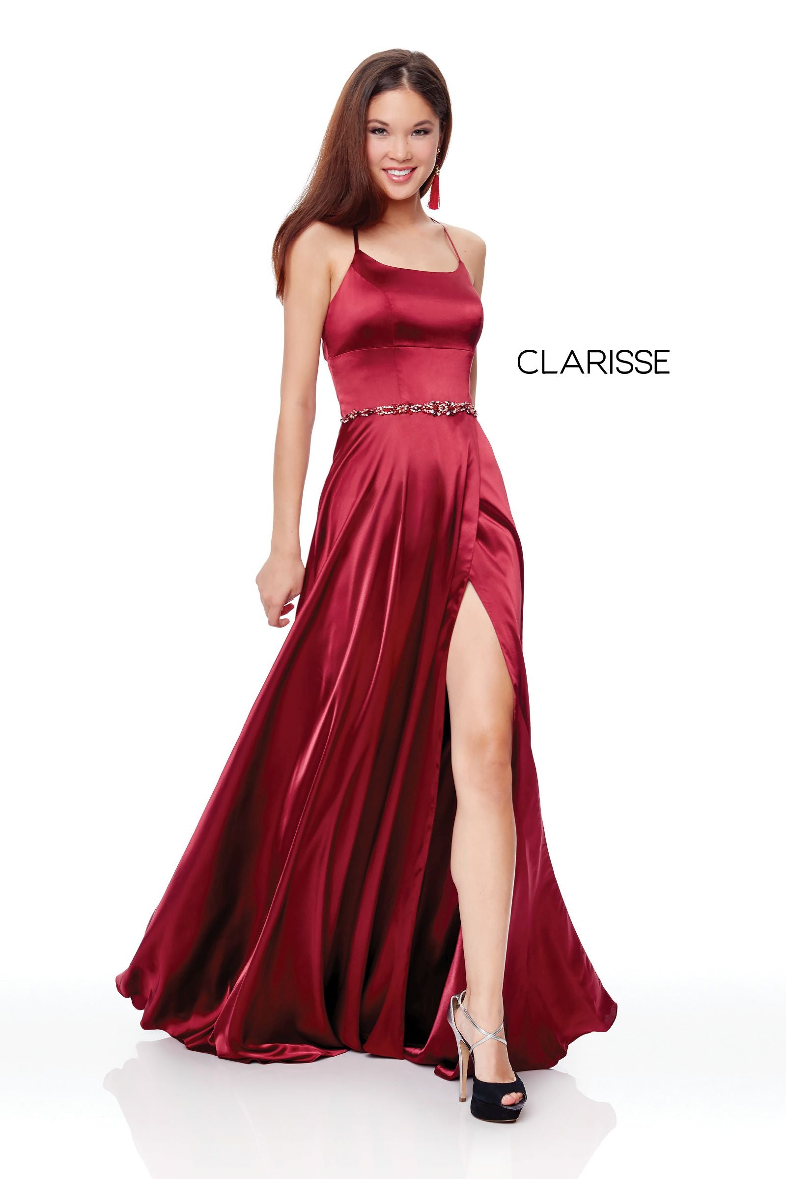 Clarisse -3712 A-Line Silky Charmeuse Prom Dress