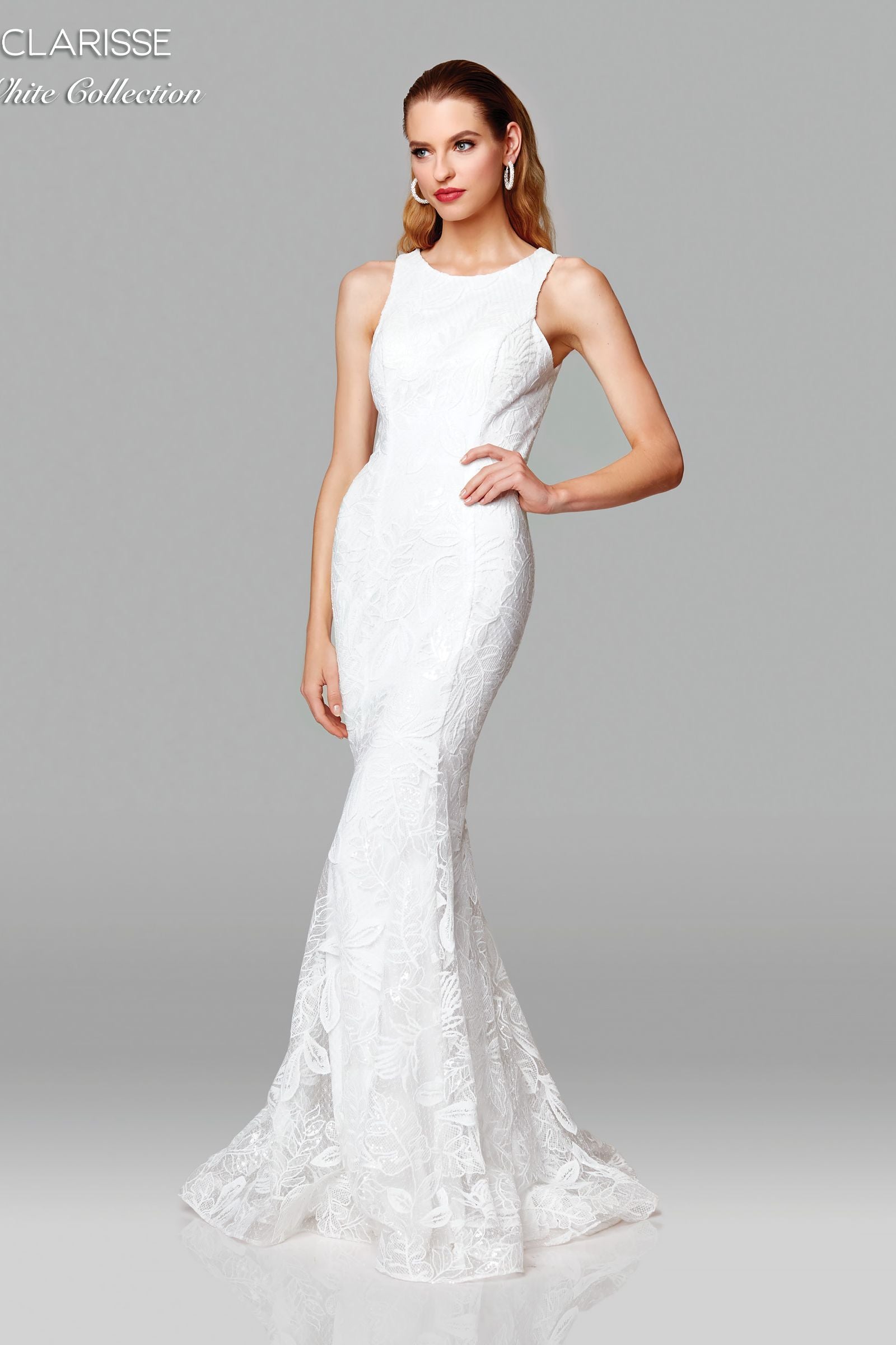 Clarisse -600121 Laced Fit And Flare Bridal Gown