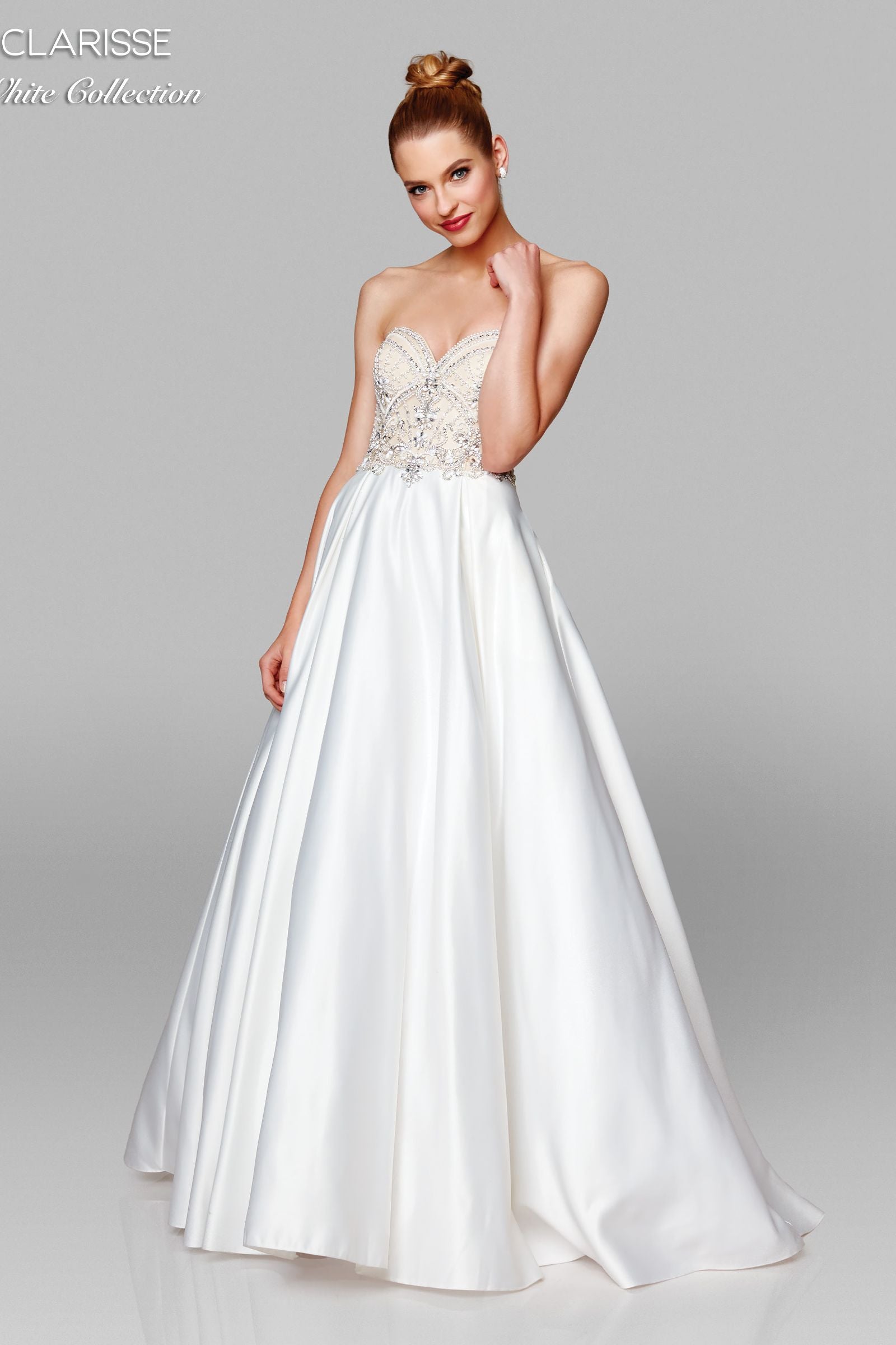 Clarisse -600157 Beaded Bodice Strapless Bridal Gown