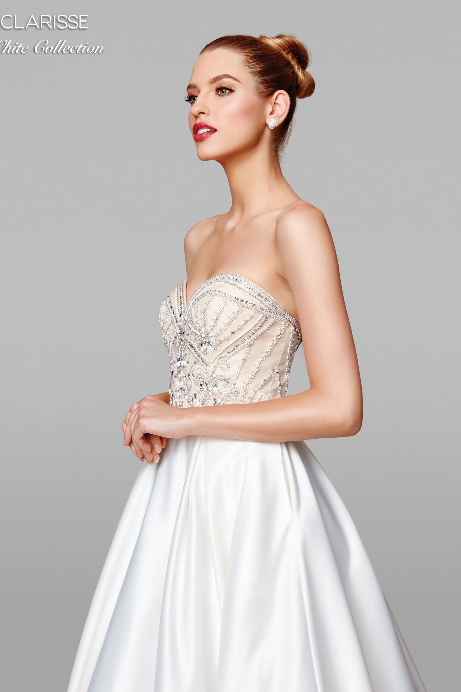 Clarisse -600157 Beaded Bodice Strapless Bridal Gown