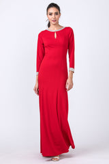 Aspeed Design -D374 Jewel Long Sleeve Trumpet Dress