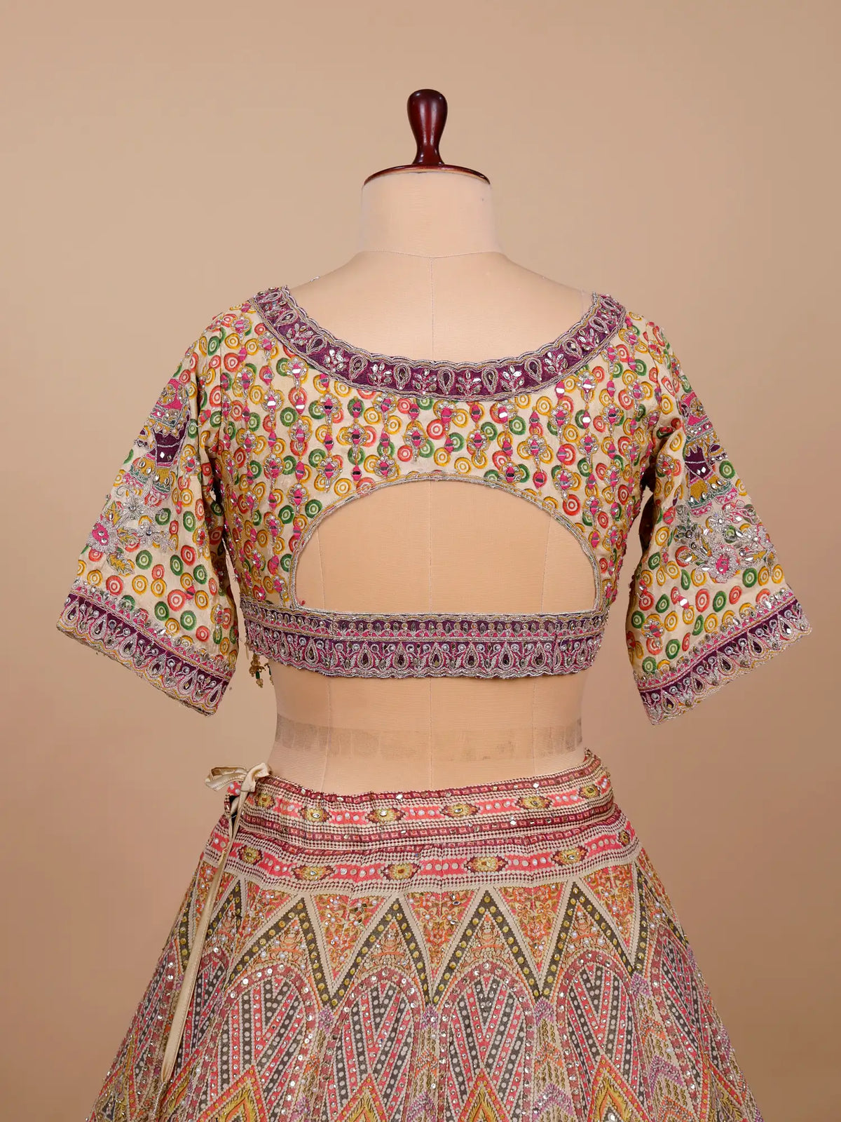 MyFashion KLS-2772 Multi Color Silk Lehenga With Mirror Work