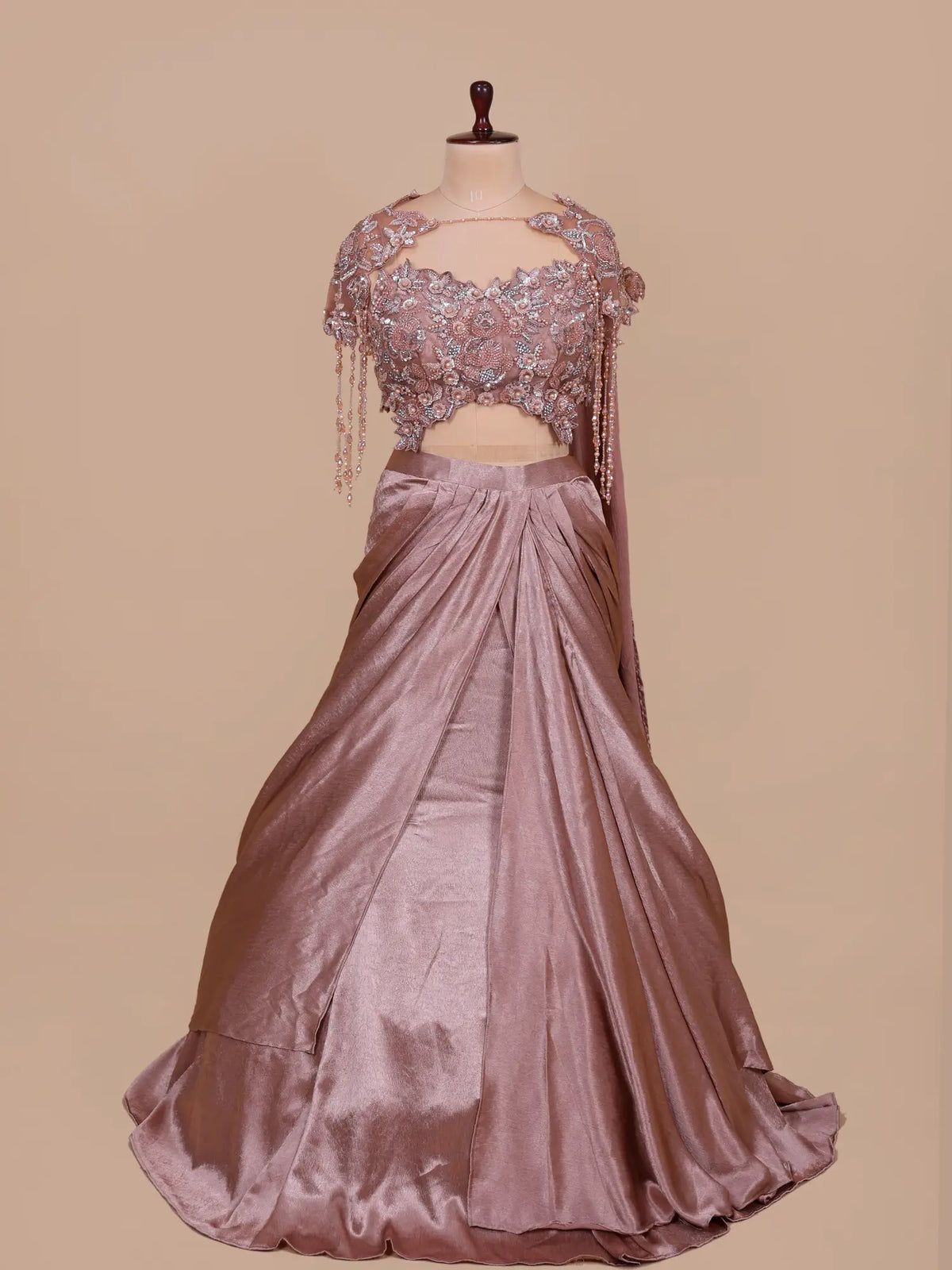 MyFashion KLS-2736 Rose Gold Silk Diamond Work Designer Lehenga Choli