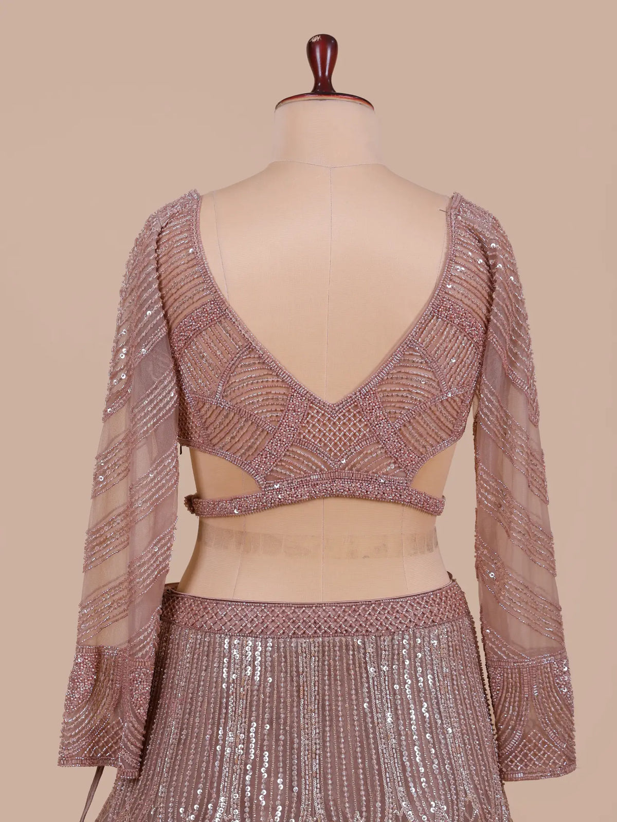 MyFashion KLS-2808 Stylish Rose Pink Designer Net Lehenga Choli With Beads Work