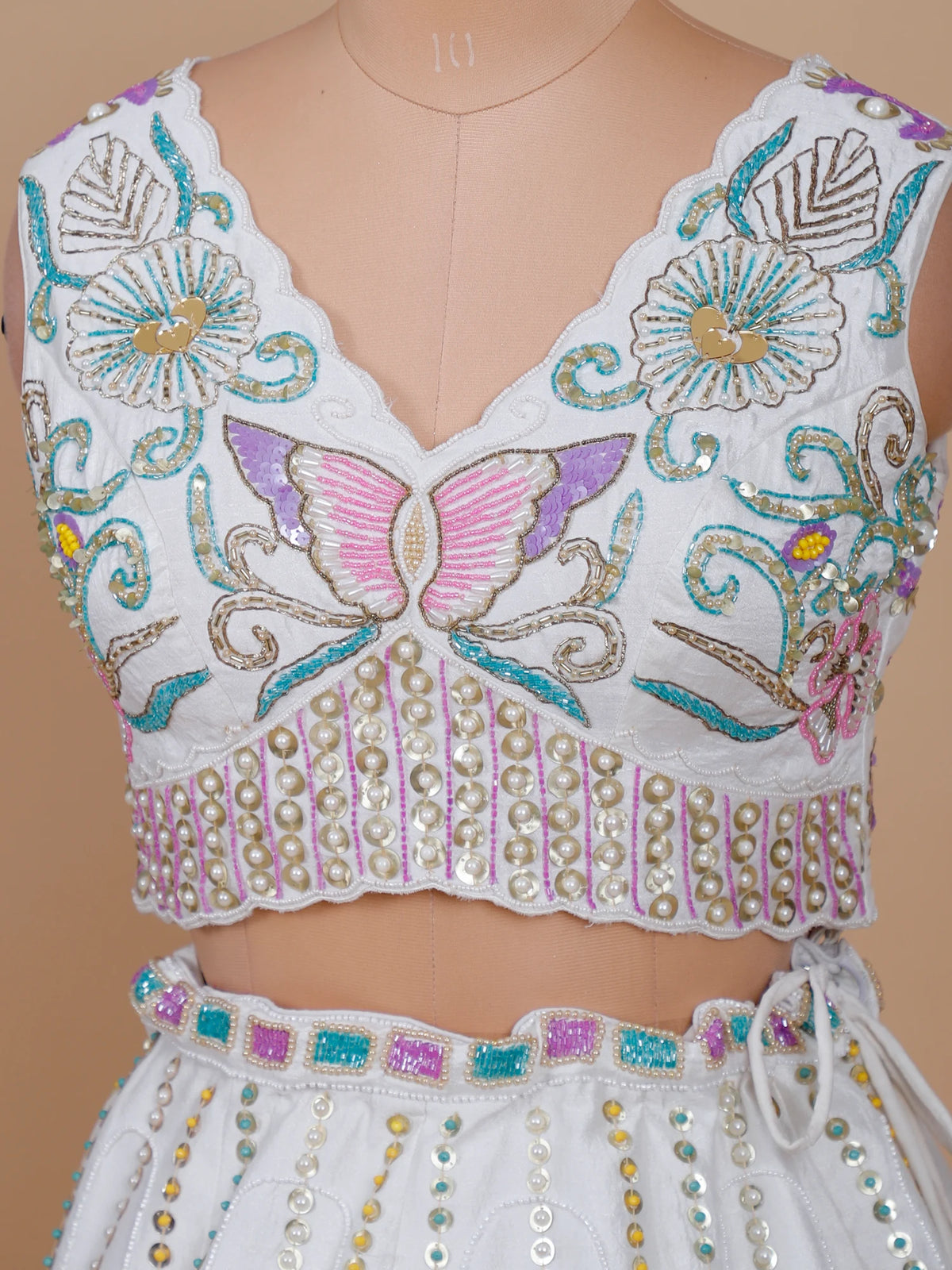 MyFashion KLS-2691 White Designer Raw Silk trending white lehenga