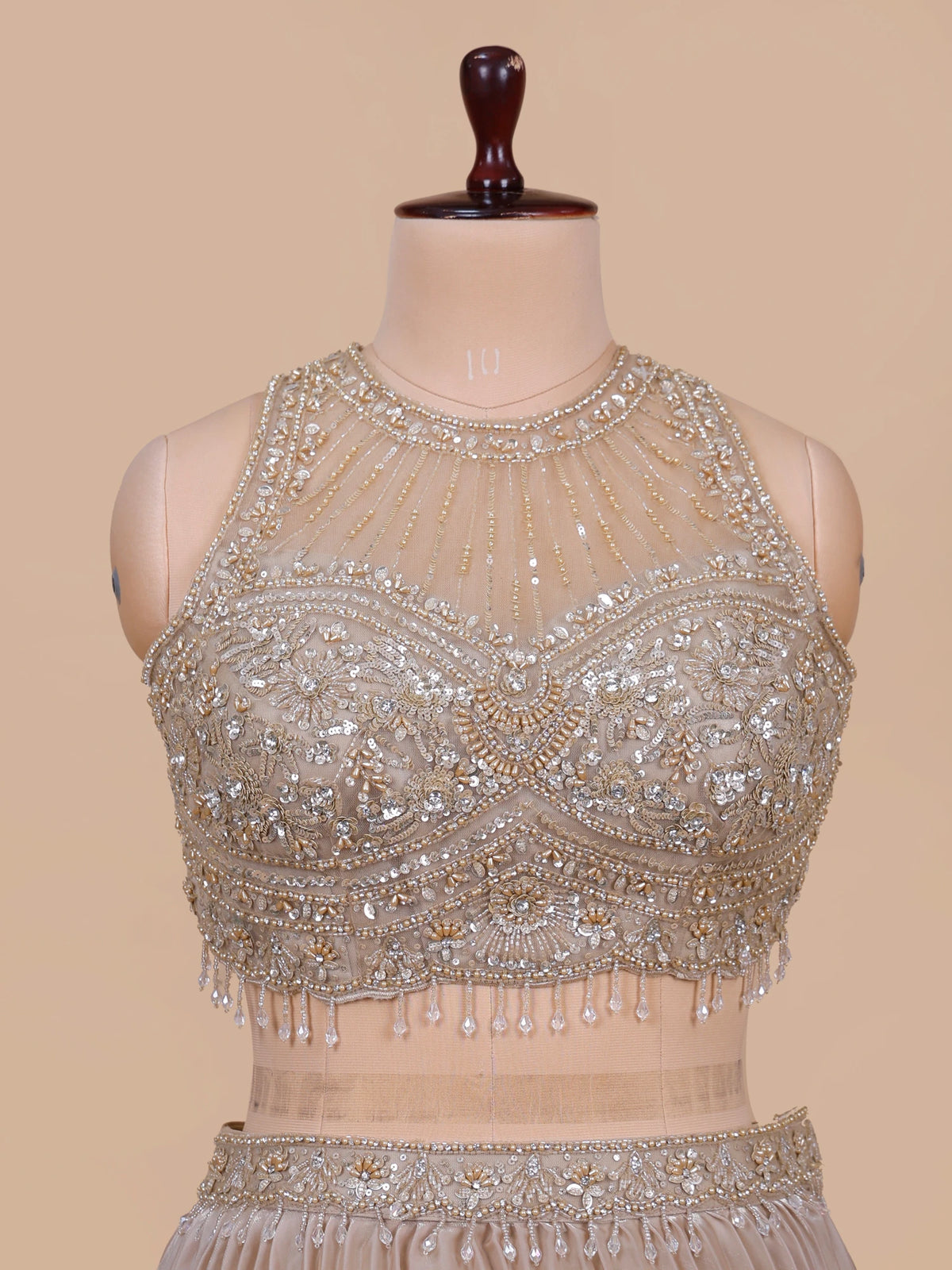 MyFashion KLS-2738 Trendy Beige Jimmy Choo Lehenga With Cut Dana Work