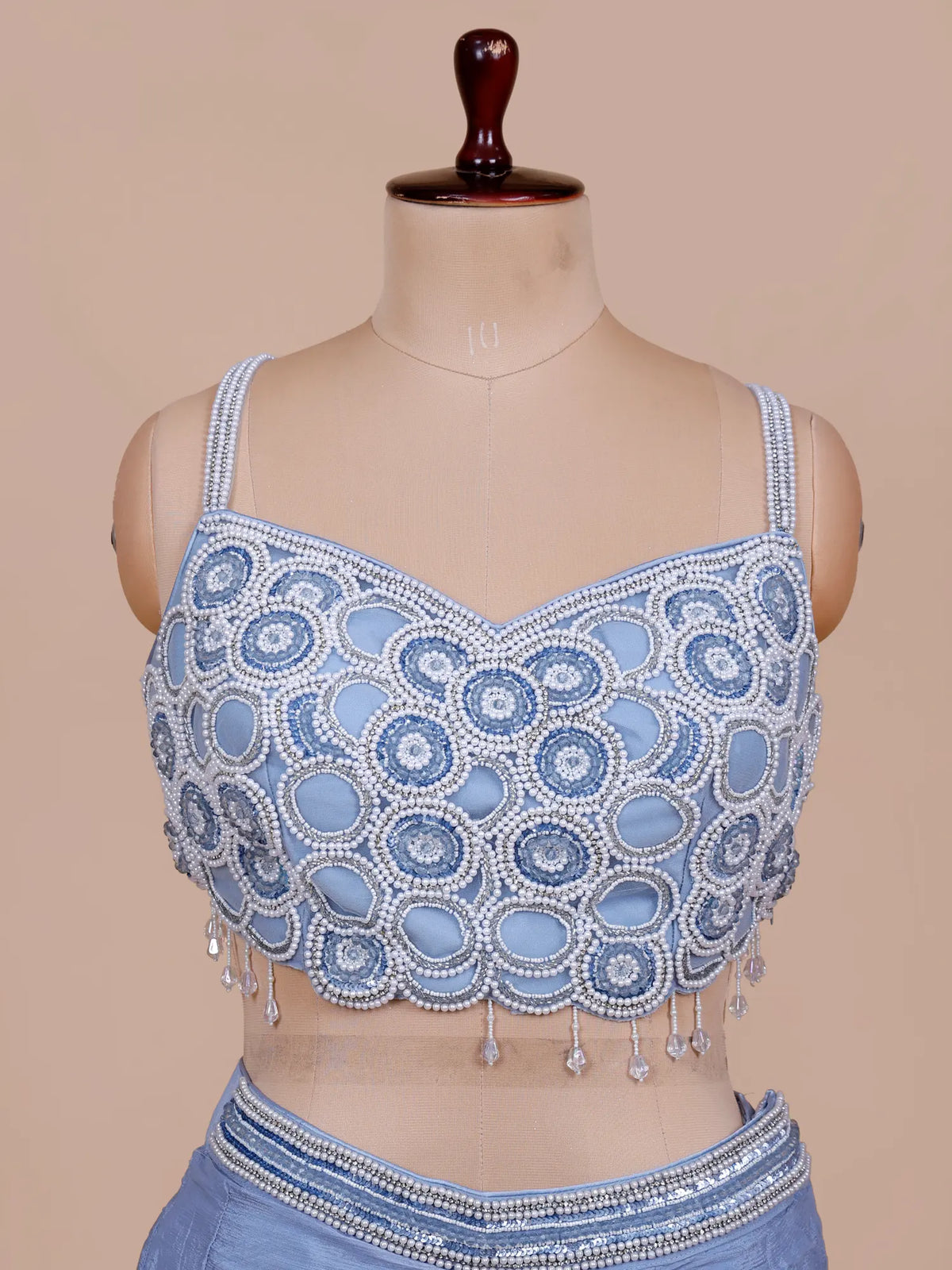 MyFashion KLS-2829 Designer Powder Blue Pre Draped Saree For Party Wear