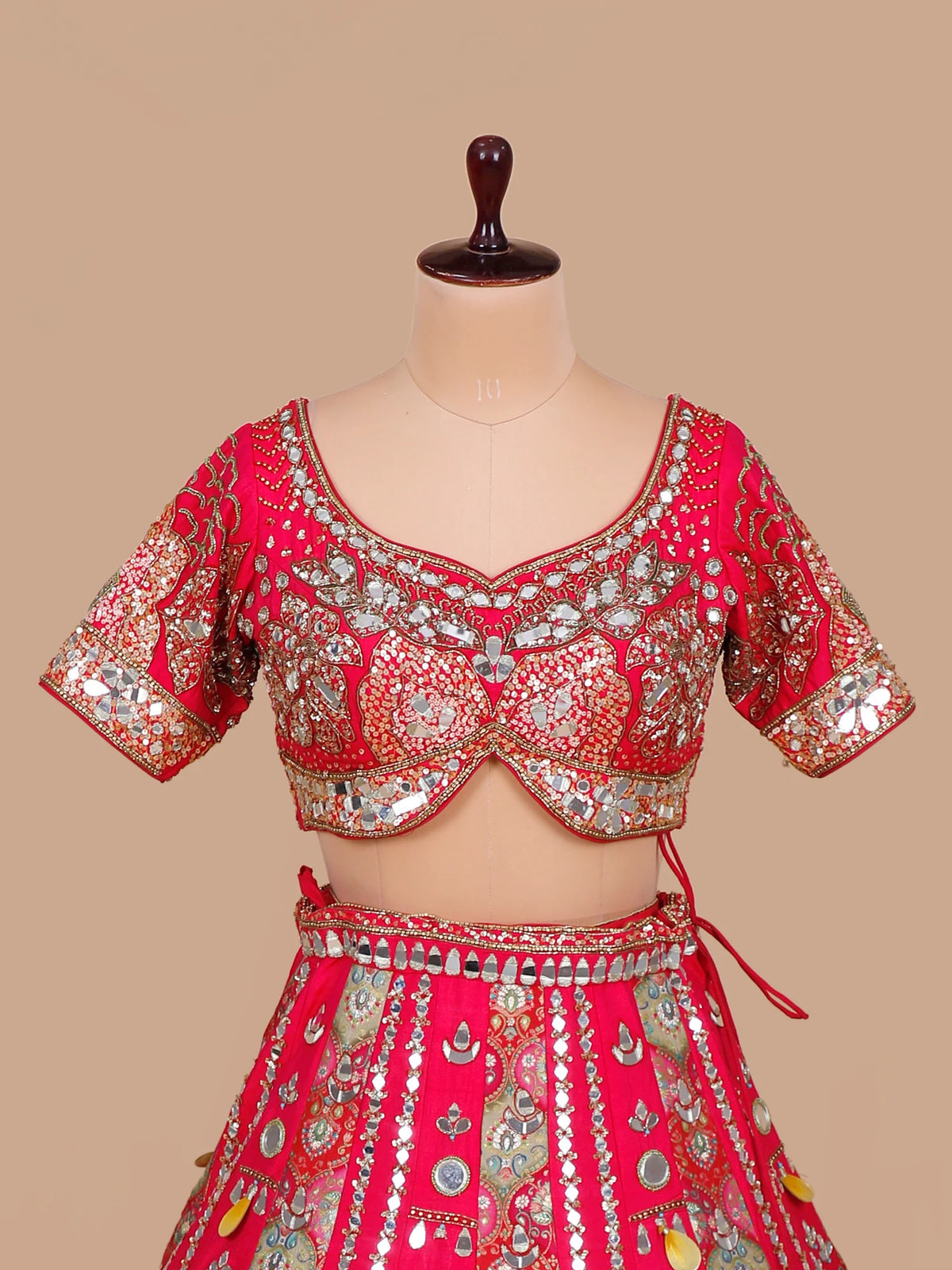 MyFashion KLS-2694 Pink Raw Silk Dilruba Sequin lehenga