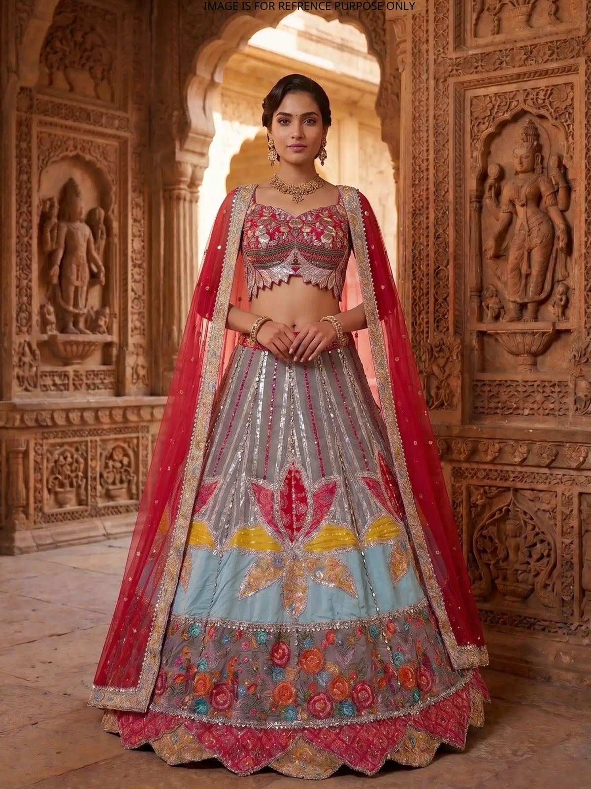 MyFashion -KLS-2843 Exclusive Multi Color Silk Lehenga Choli Set With Luxury Embroidery Work