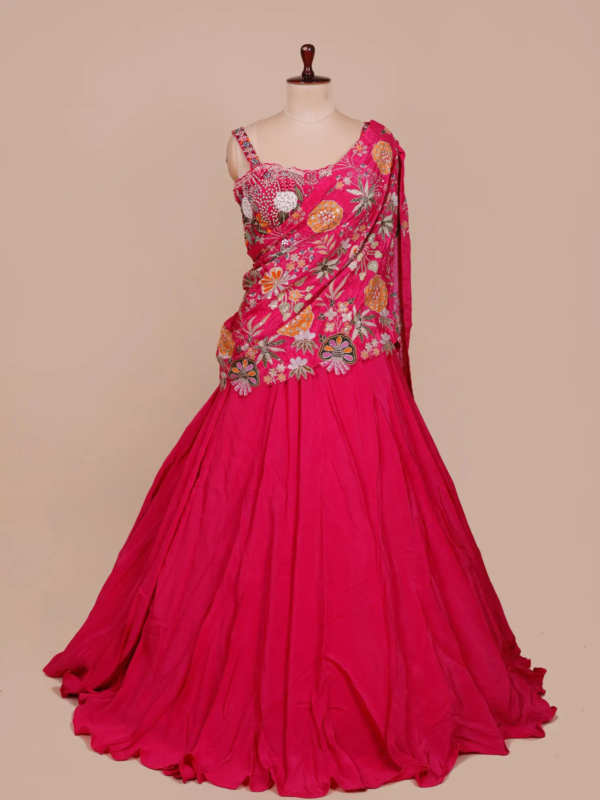 MyFashion -KLS-2839 Georgette Lehenga Choli With Sequins Embroidery Work