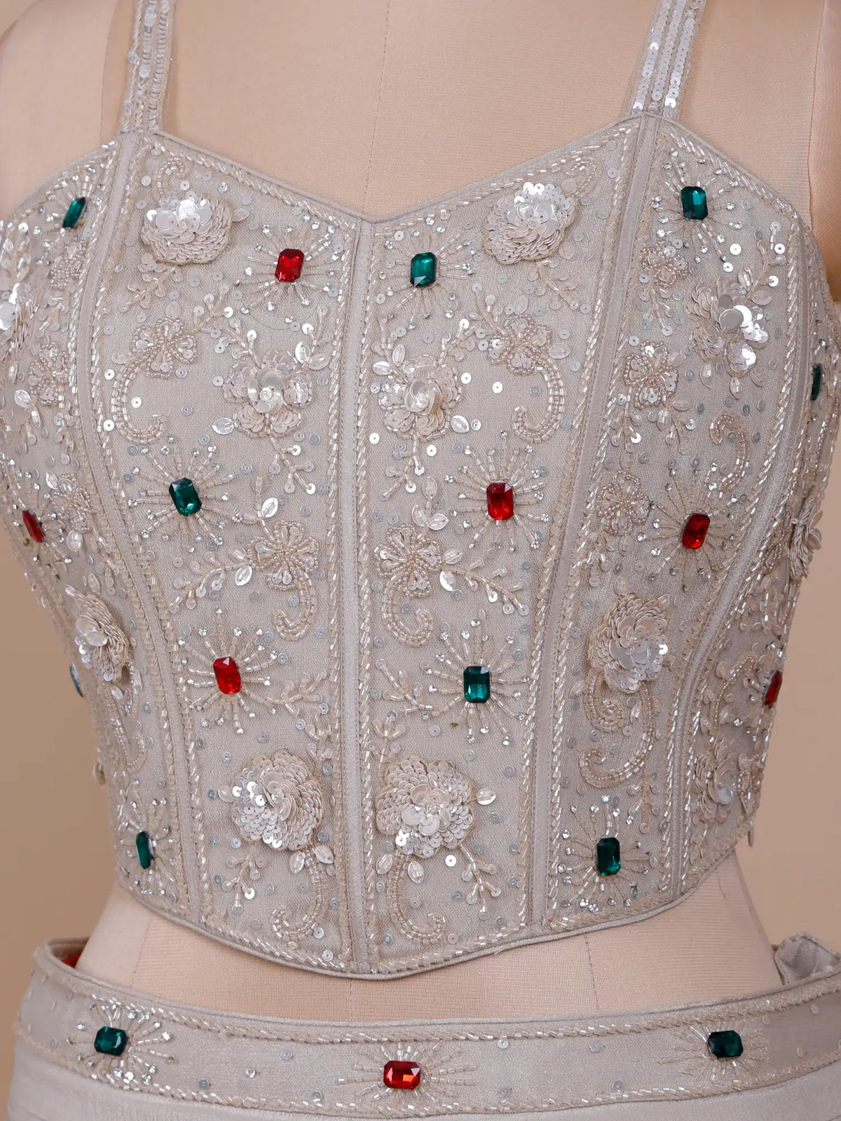 MyFashion -KLS-2850 Premium Grey Party Wear Lehenga With Pearl Embroidery Work