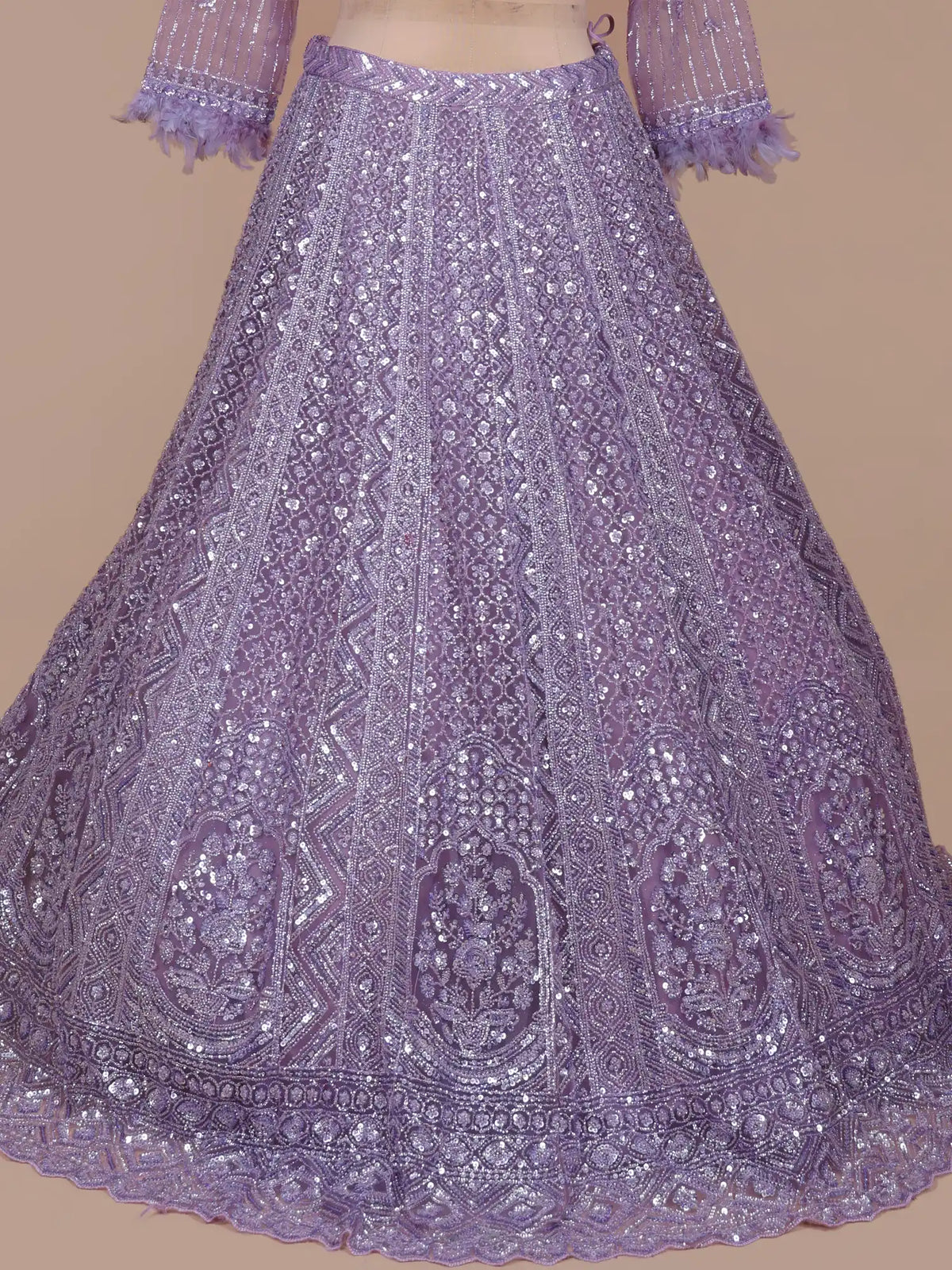 MyFashion -KLS-2847 Beautiful Lavender Lehenga With Beads Work For Wedding Functions